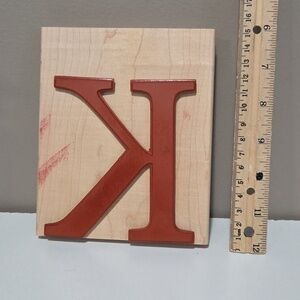 K Monogram Capital letter Rubber stamp